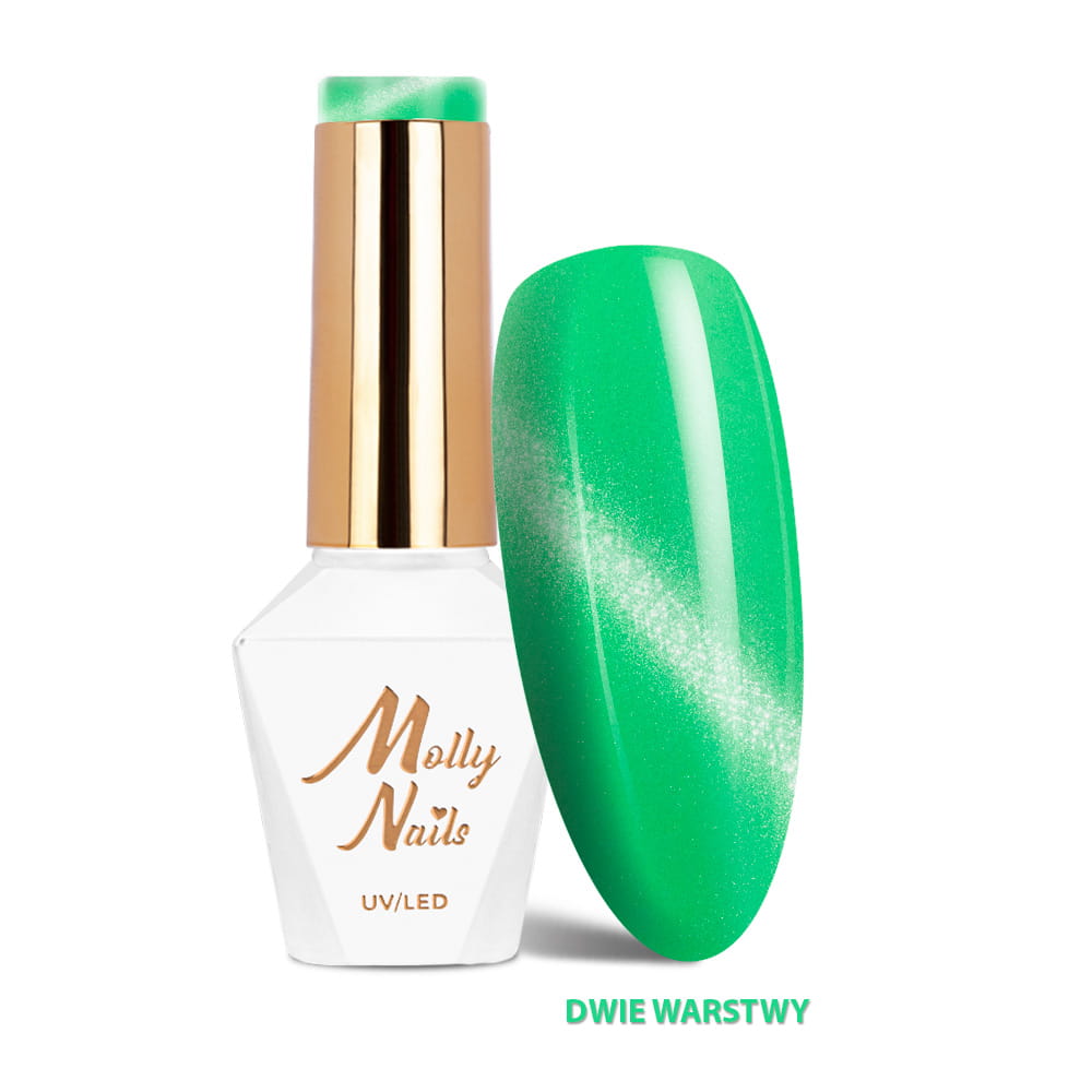 Lakier hybrydowy LED/UV Gel Polish Cat Eye Pastel Nr 271 Mint Molly Nails HEMA/Di-HEMA Free 8g