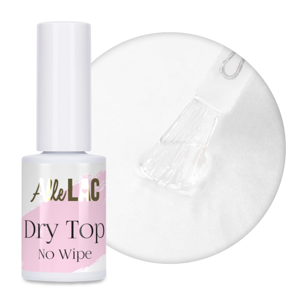 Dry top high gloss top no wipe bez przemywania AlleLac Clear 7 g