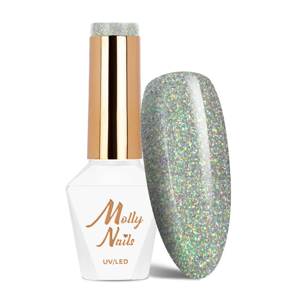 Lakier hybrydowy LED/UV Gel Polish Molly Nails Shocking Shine Nr 684 Rocker HEMA/Di-HEMA Free 8g