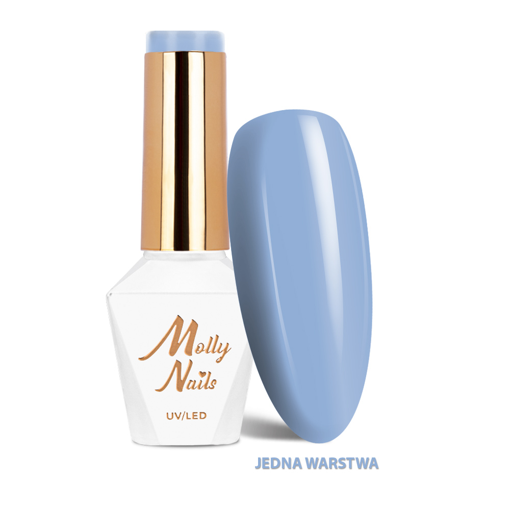 Lakier hybrydowy LED/UV Gel Polish Molly Nails Delicate Woman Nr 64 A Slight Breeze HEMA/Di-HEMA Free 8g