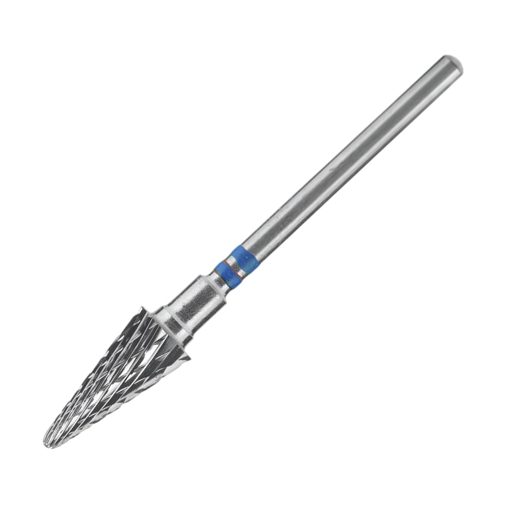 Frez z węglika spiekanego stożek niebieski dla leworęcznych Staleks Pro Expert 6/14mm