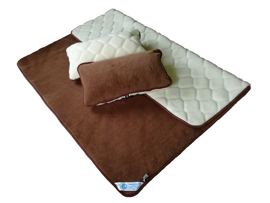 Komplet pościeli camel ciemny/kaszmir caro (kołdra 180x200, 2x poduszka 50x60) (+-5cm)