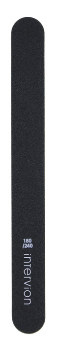 Intervion Pilnik do paznokci prosty czarny 180/240