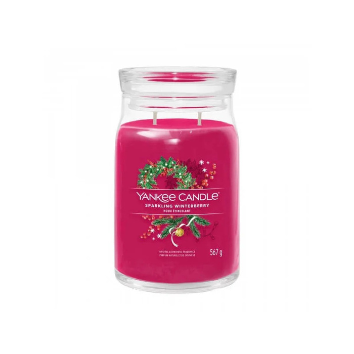 Yankee Candle SPARKLING WINTERBERRY - Świeca duża 567 g