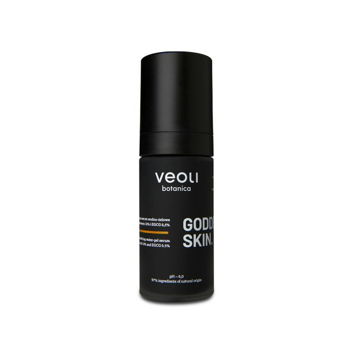 Veoli Botanica GODDESS SKIN rozjaśniająco – kojące serum wodno-żelowe z etylowanym kwasem askorbionowym 10% i EGCG 0,5%, 30 ml