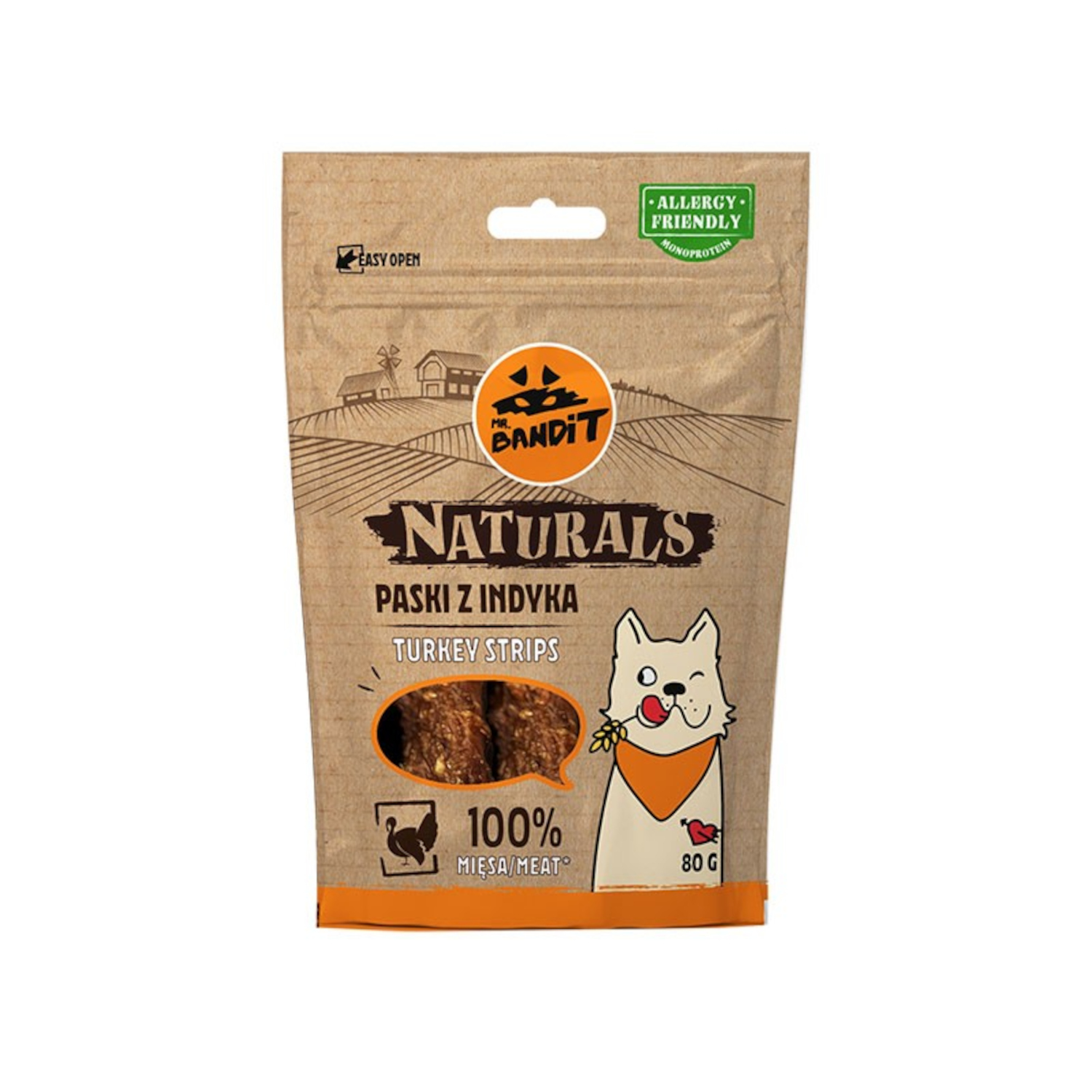 MR. BANDIT NATURALS - paski z indyka 100% mięsa