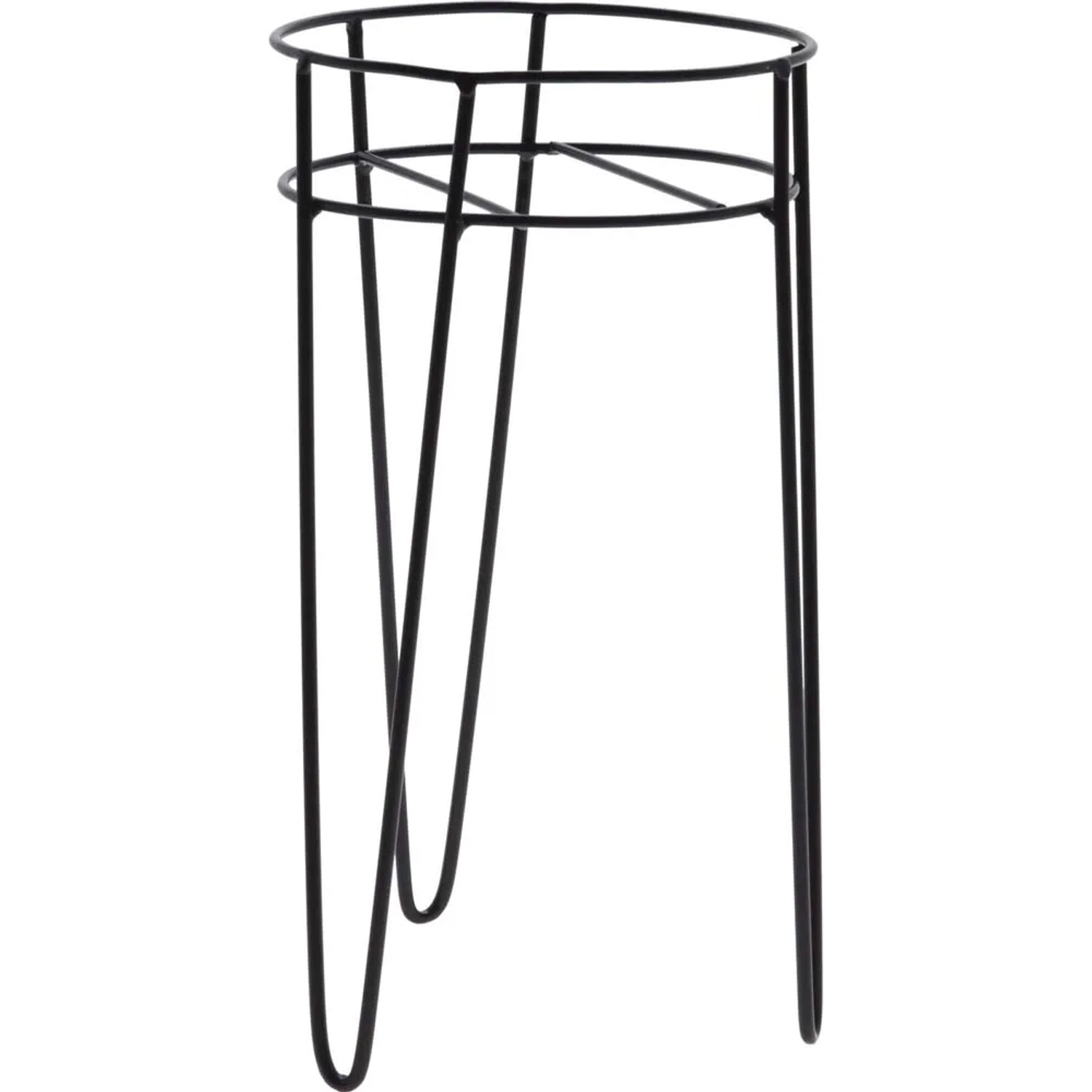Kwietnik Korfu metal czarny S - wys. 32 cm