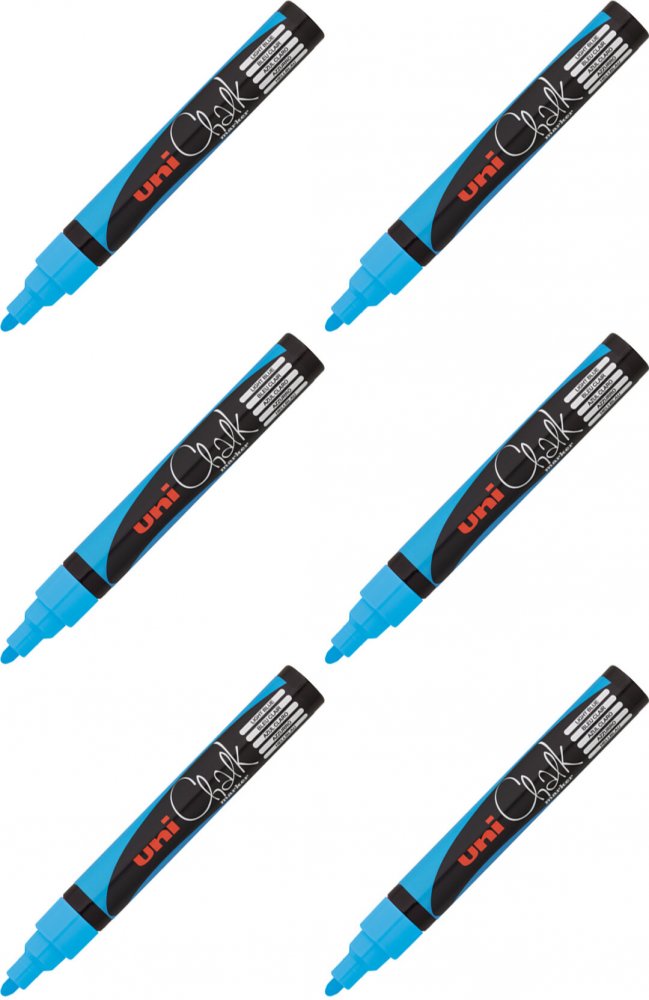Marker kredowy UNI PWE-5M okrągły 2,5mm jasnoniebieski
