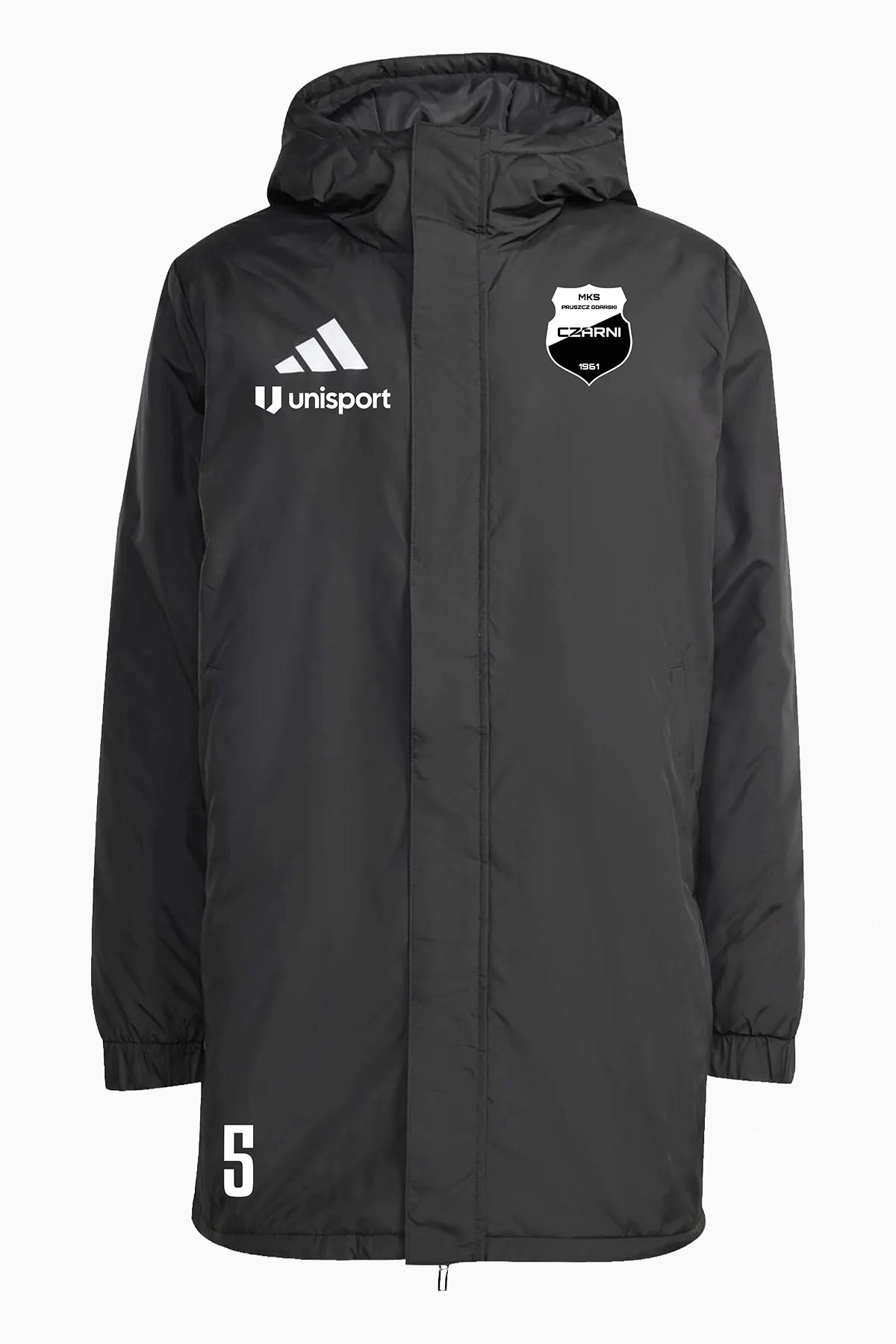 Kurtka zimowa adidas Czarni Pruszcz Gdański Junior - Czarny