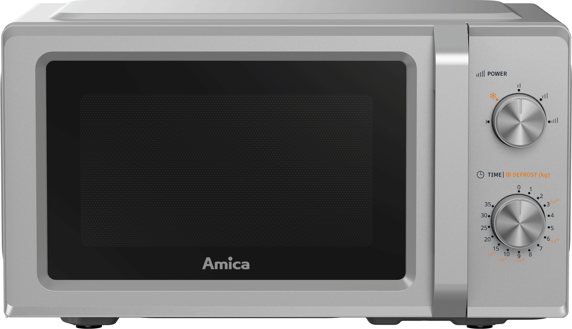 Kuchenka mikrofalowa Amica MMF20M4S Srebrny 1150 W Sterowanie: Mechaniczne
