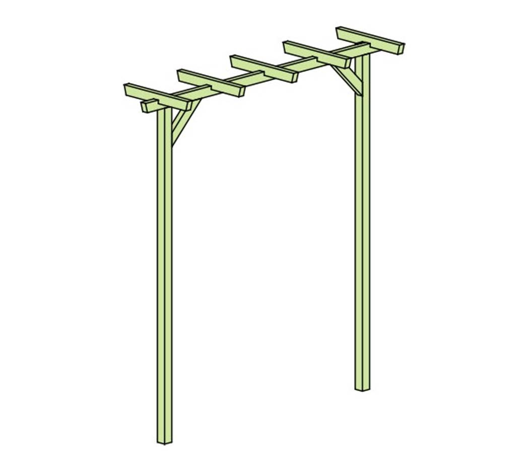 Pergola Ogrodowa pojedyncza 240 x 225 x 60 cm