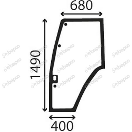 Szyba lewa drzwi New Holland Ford 81871242 CNH