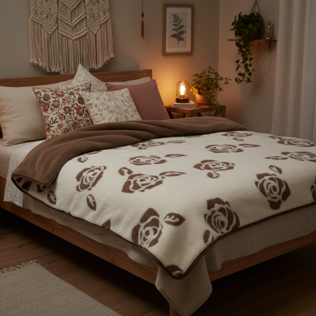 kołdra wełniana camel i kaszmir toscana Woolmark 200x220