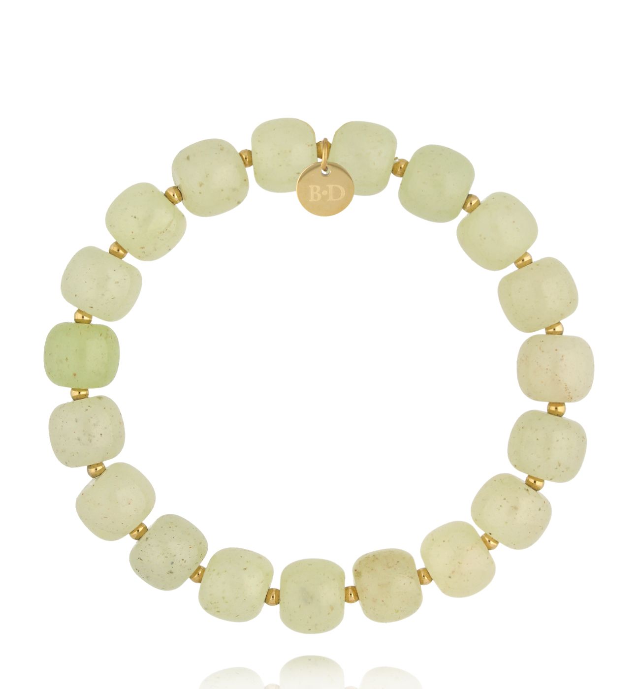 Bransoletka z pistacjowymi jadeitami BPA0671