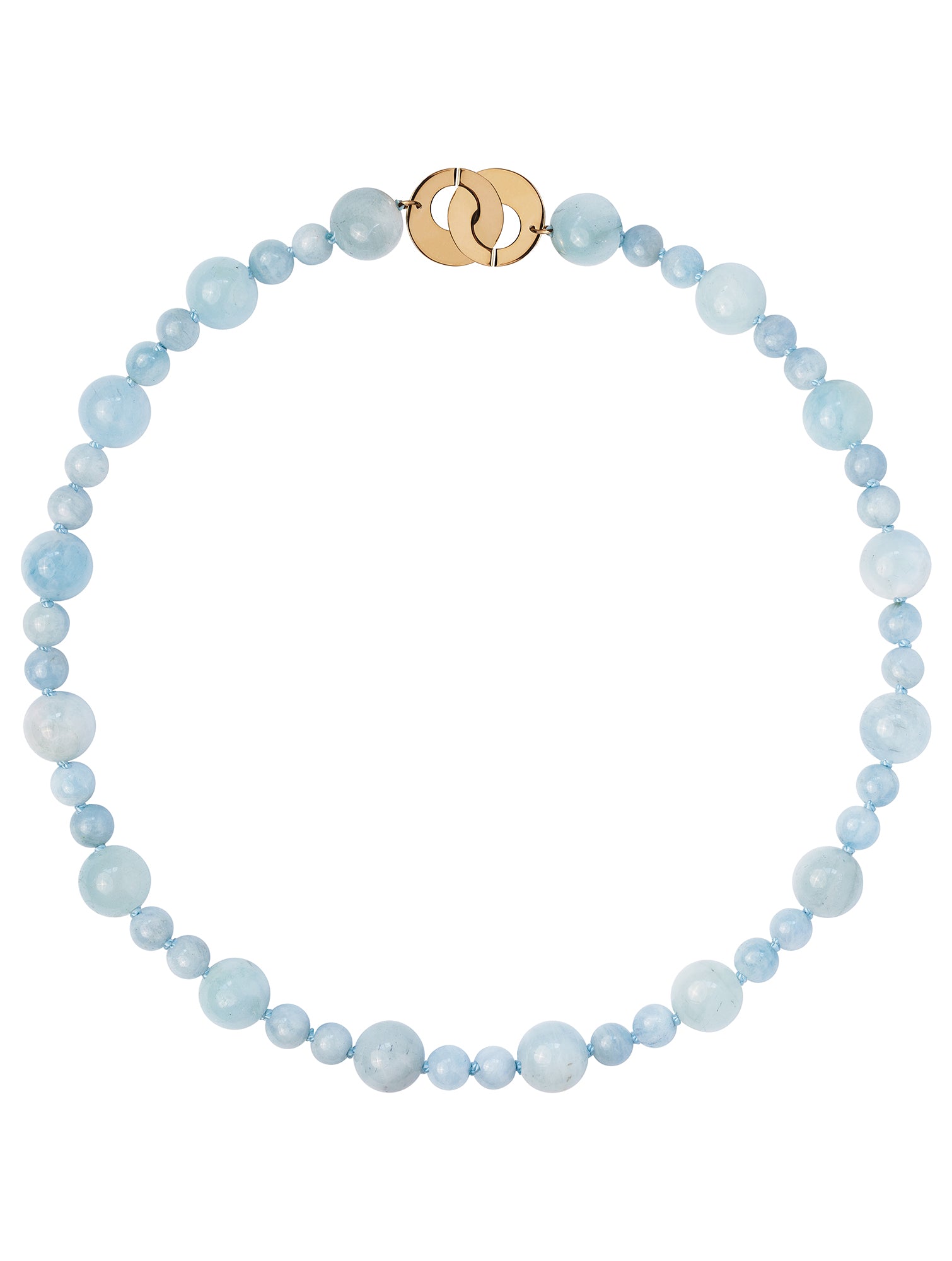 Blu Necklace - Naszyjnik z różniej wielkości akwamarynami