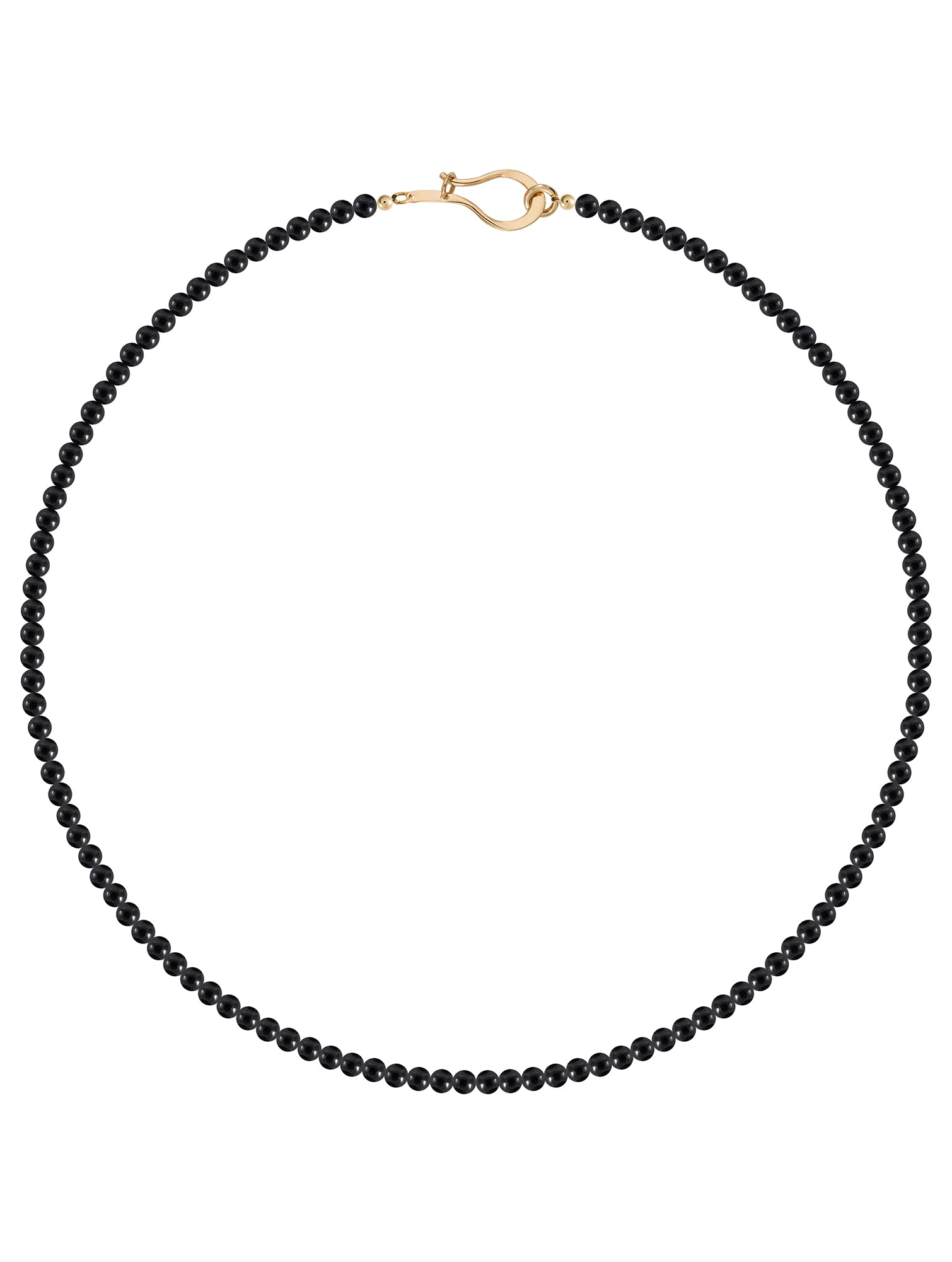 Musa Onyx Necklace - naszyjnik z onyksów z autorskim zapięciem, 40