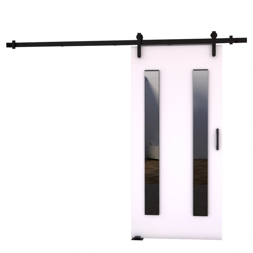 Białe naścienne drzwi przesuwne do garderoby 70 cm AREZO