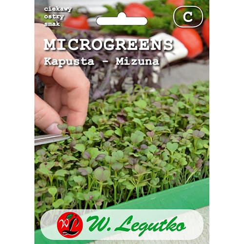 1 szt, Mikrogreen Kapusta mizuna - Nasiona: Ilość w opakowaniu: 2 g