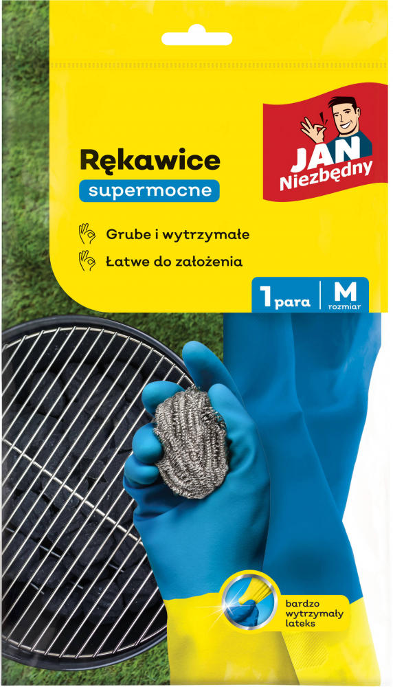 Rękawice robocze Jan Niezbędny Supermocne M – 1 para, mix kolorów
