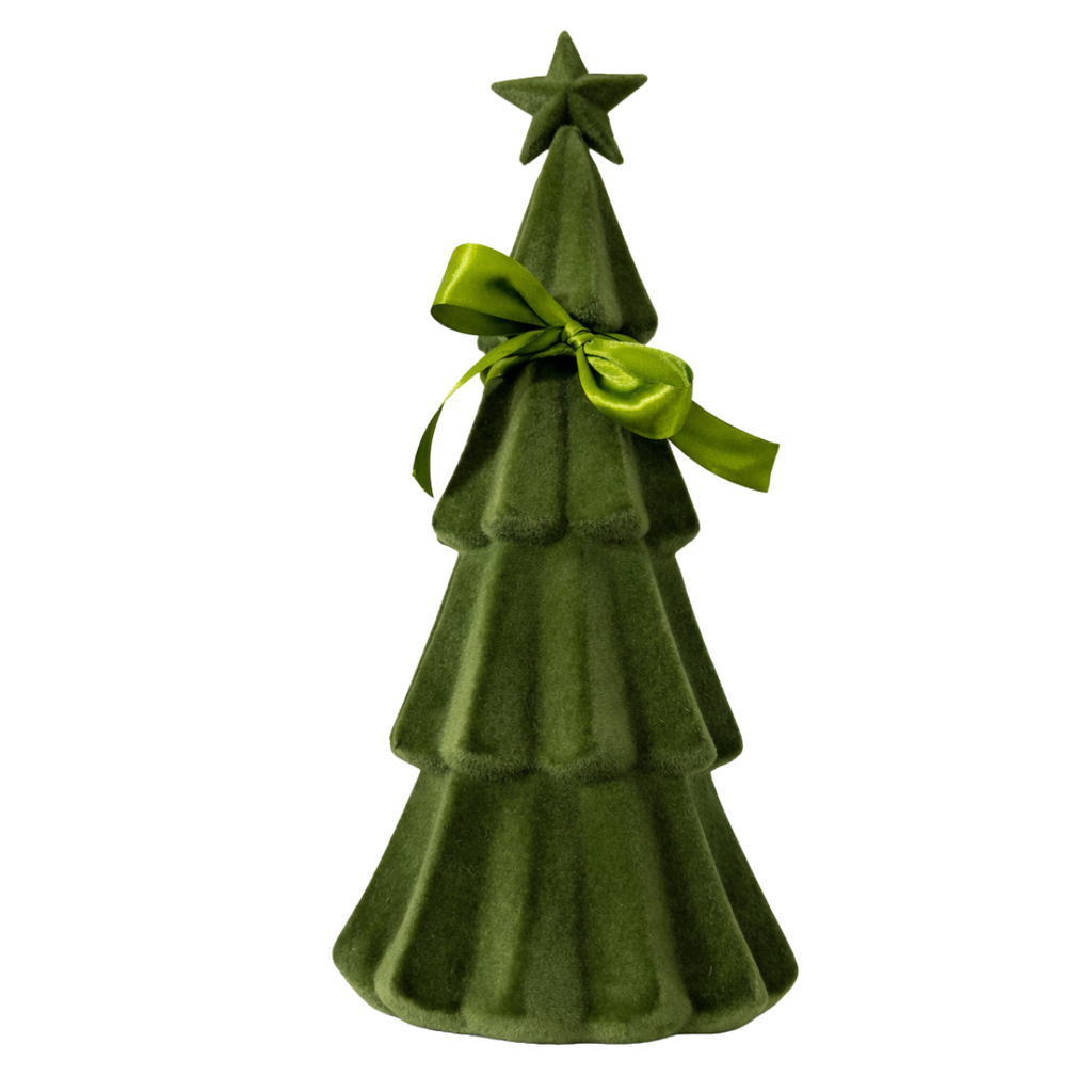 Figurka Choinka zielona z kokardą 38 cm