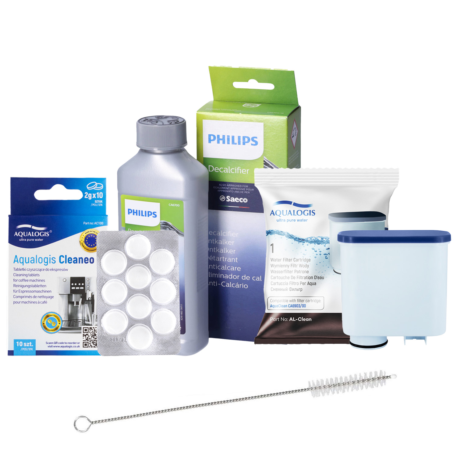 Filtr AL-Clean Do Ekspresu Philips LatteGo CA6903 Odkamieniacz CA6700 250ml Tabletki Szczotka