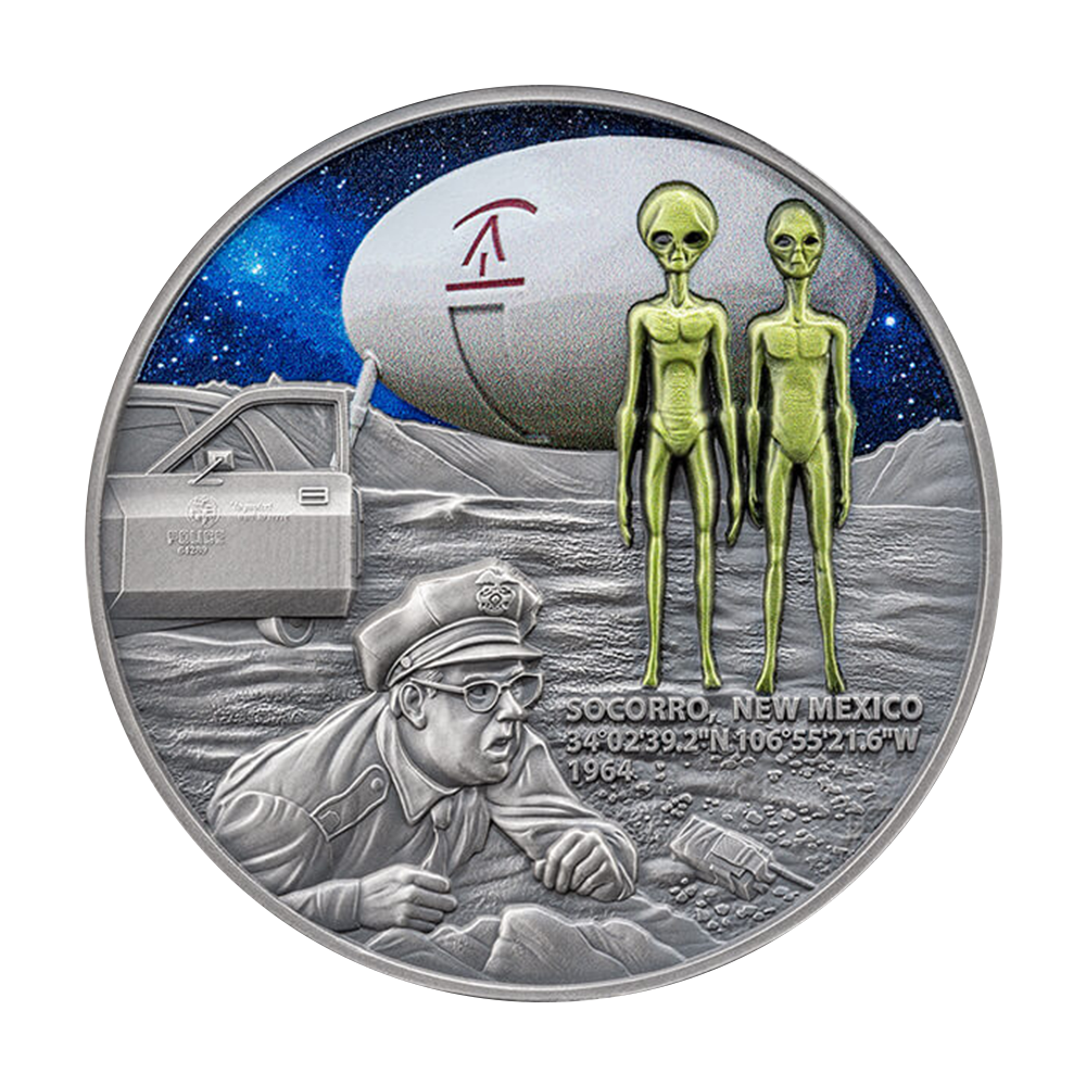 Srebrna moneta Incydent z UFO w Socorro 2 uncje 2025 - wysyłka 24 h! - Mennica Skarbowa