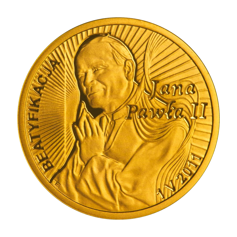 Złota moneta 100 zł Beatyfikacja Jana Pawła II 2011 - wysyłka 24 h! - Mennica Skarbowa