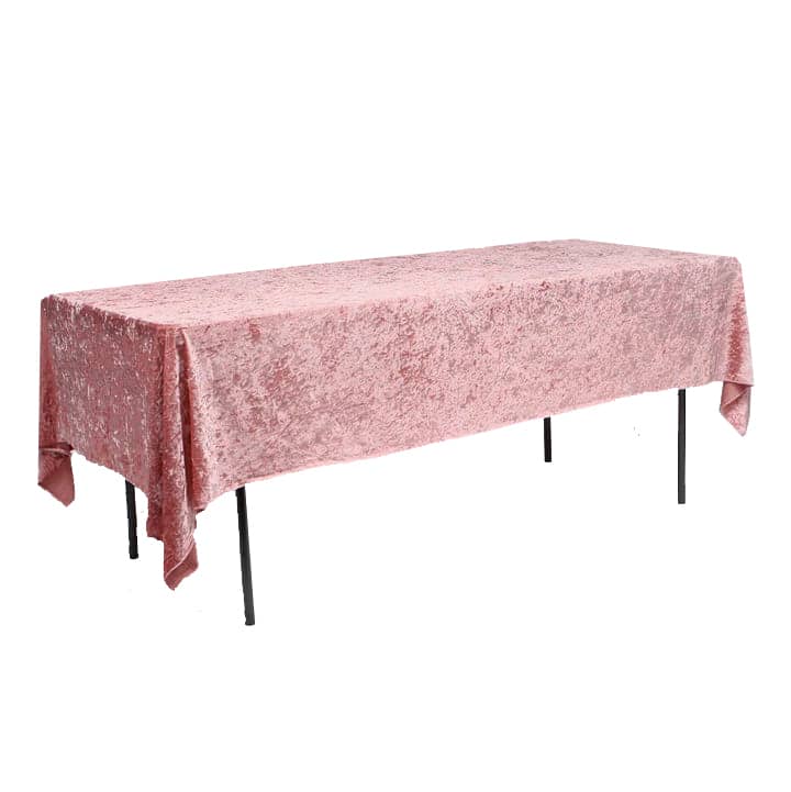 Obrus prostokątny aksamit różowy 280x160cm Velvet