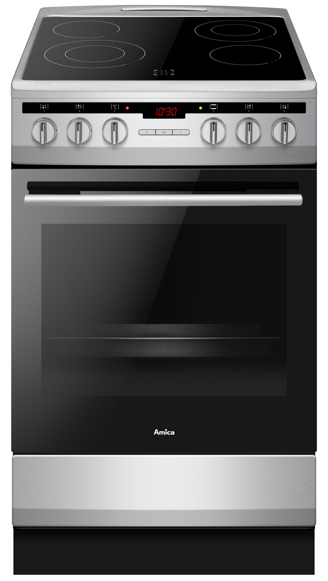 Kuchnia ceramiczna Amica 57CE3.315HTaQ(Xx) 50 cm Srebrny