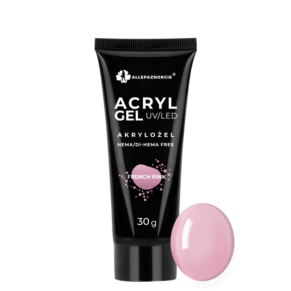 Powder Gel akrylożel Allepaznokcie HEMA/Di-HEMA Free French Pink 30 g