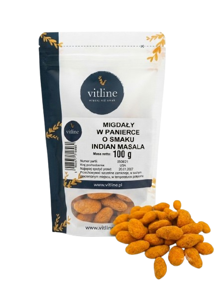 Migdały w panierce o smaku INDIAN MASALA 100g VITLINE