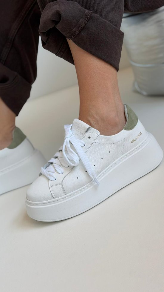 Sneakersy SN41 - 1G Biały / Pistacja