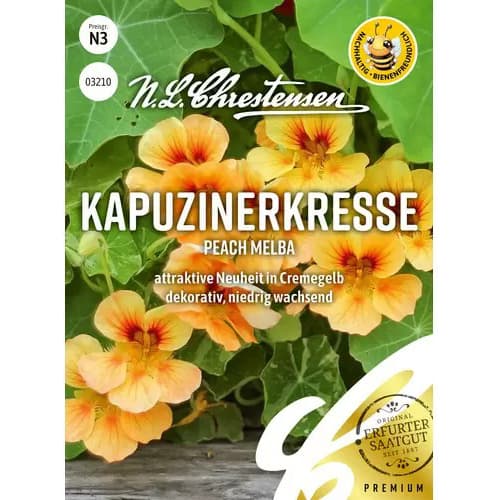Nasturcja Peach Melba - Nasiona. Ilość w opakowaniu: 1 opak - GradinaMax