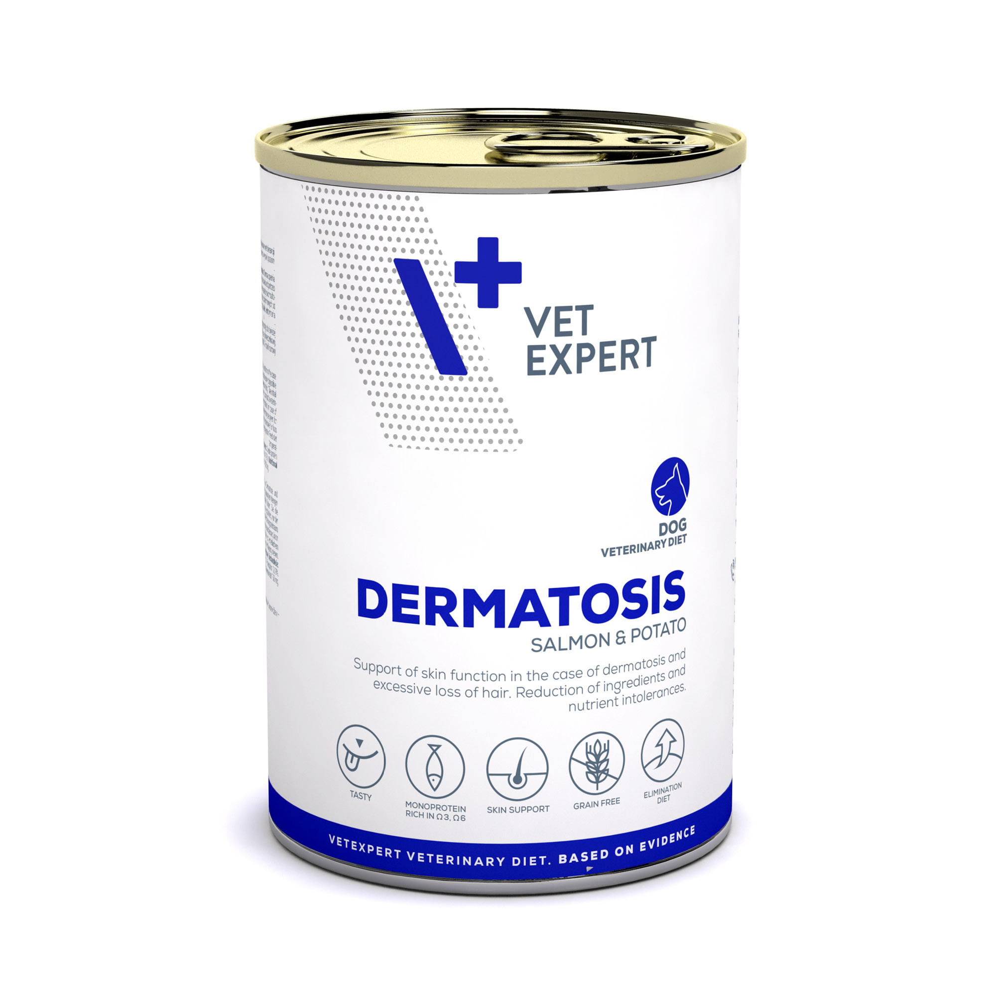Dermatosis Dog Salmon & Potato | VET EXPERT | 400g | Mokra karma weterynaryjna dla psów z dermatozą