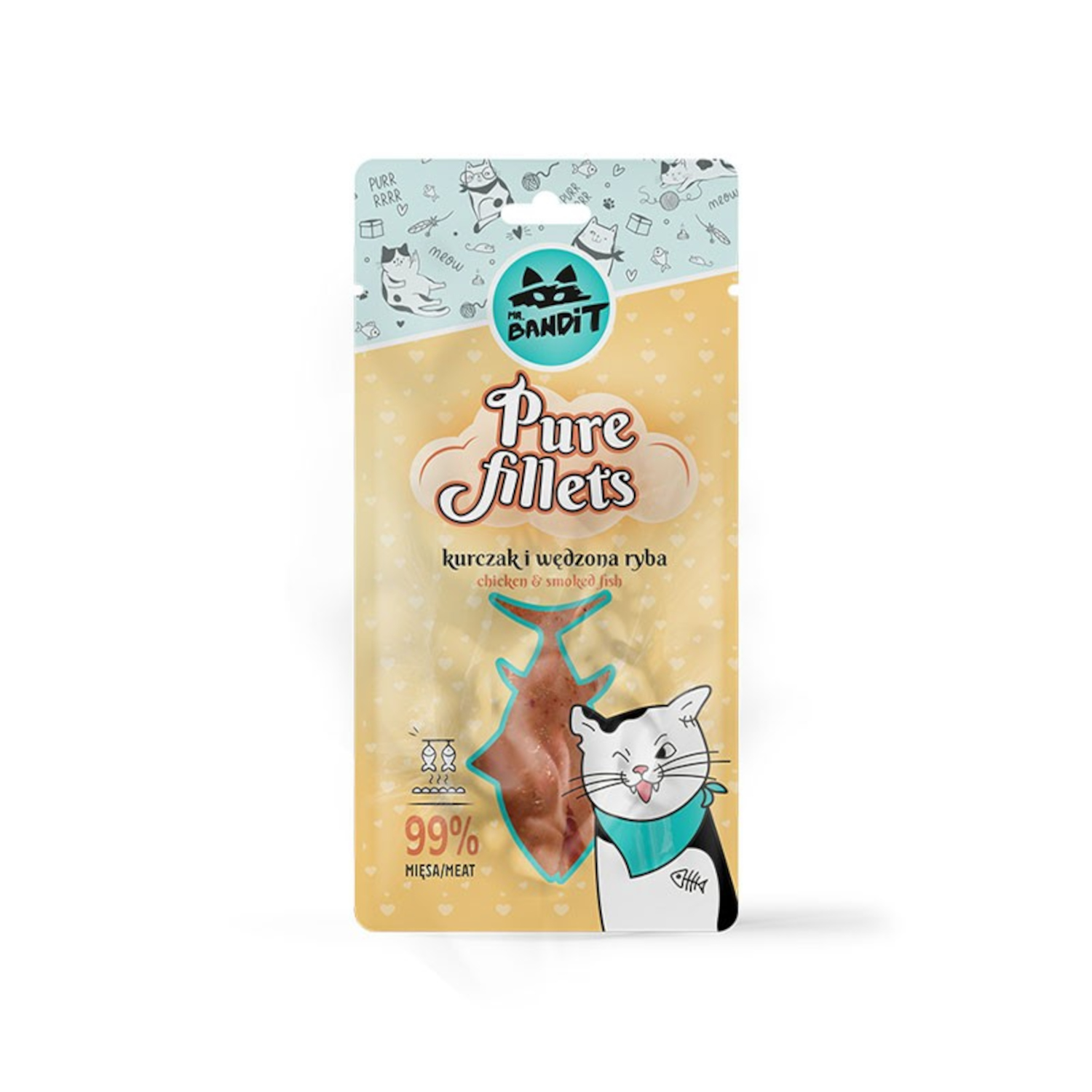 MR. BANDIT PURE FILLETS - mięsne filety z kurczaka i wędzonej ryby
