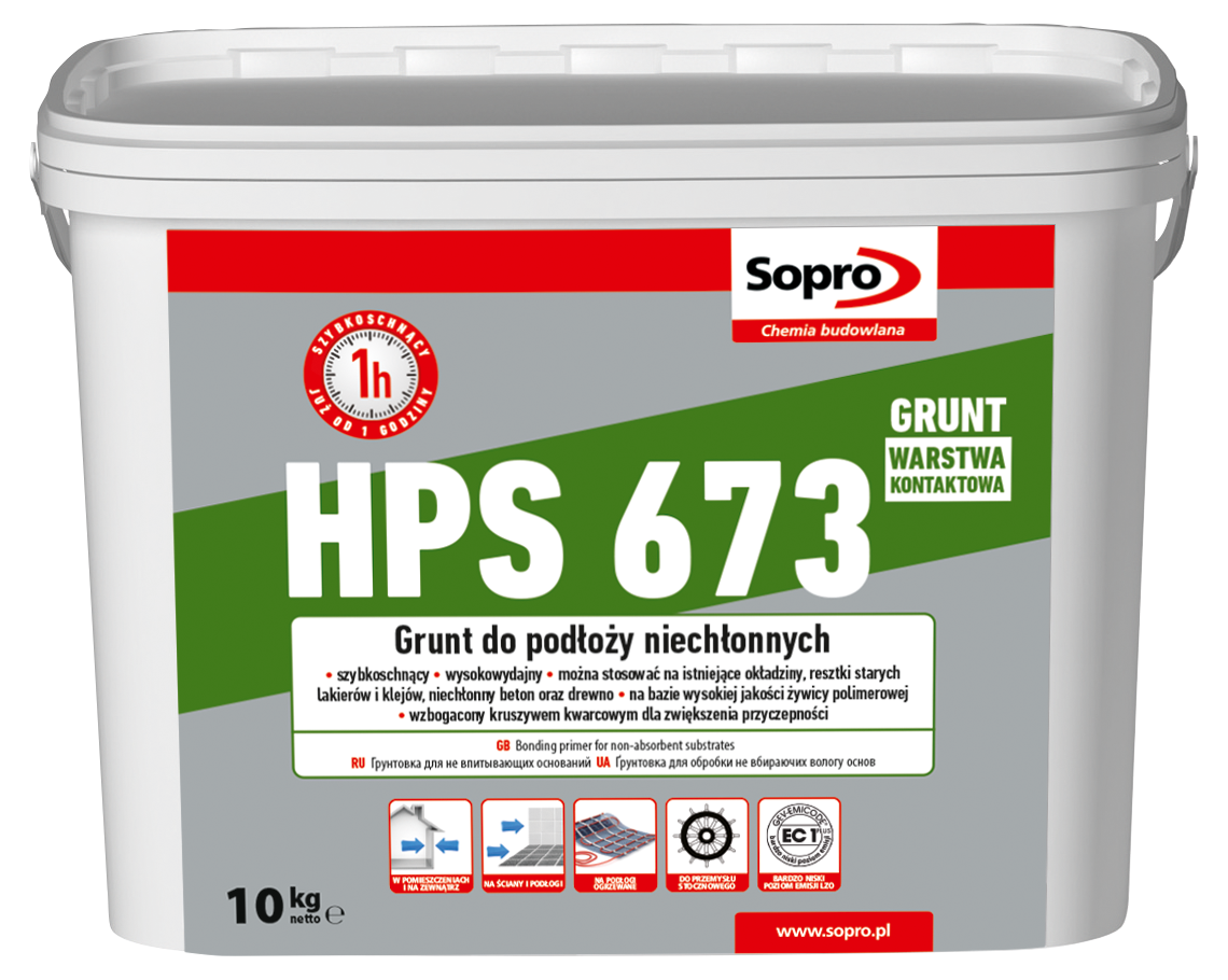SOPRO HPS 673 10KG GRUNT DO PODŁOŻY NIECHŁONNYCH