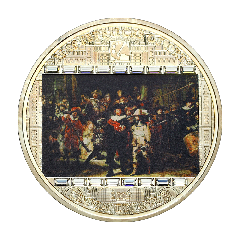 Srebrna moneta Masterpieces of Art: Straż nocna 3 uncje 2009 - wysyłka 24 h! - Mennica Skarbowa