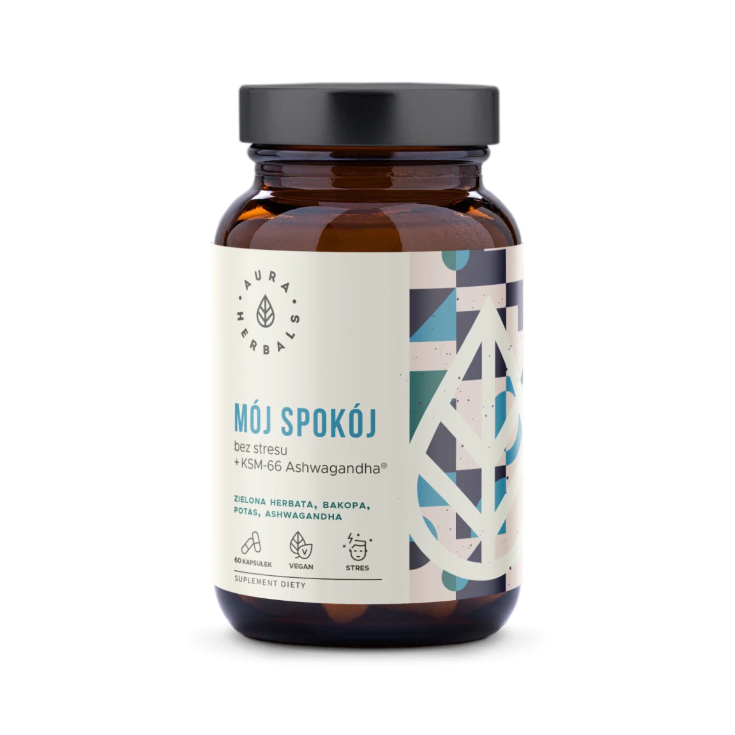 Aura herbals mój spokój, bez stresu, 60 kapsułek