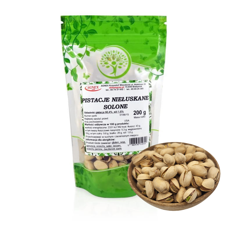 Pistacje niełuskane solone 200g