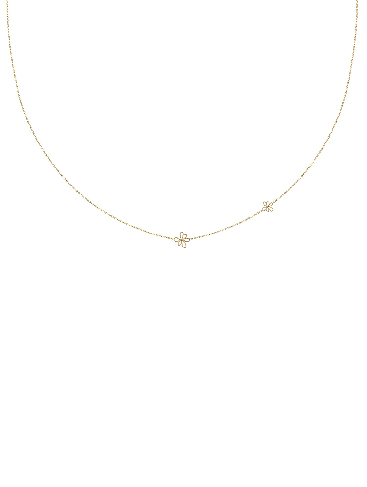 Mini Fuji Necklace N°1 - naszyjnik z zawieszką w kształcie kwiatka, 50