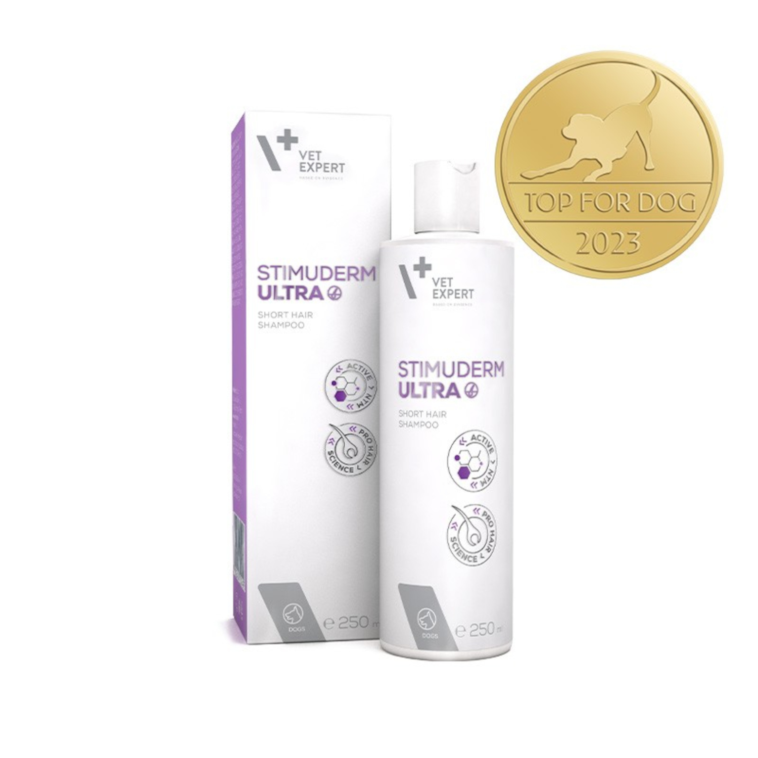 Stimuderm Ultra Short Hair Shampoo | VET EXPERT | 250 ml | Szampon dla psów krótkowłosych na wypadanie sierści