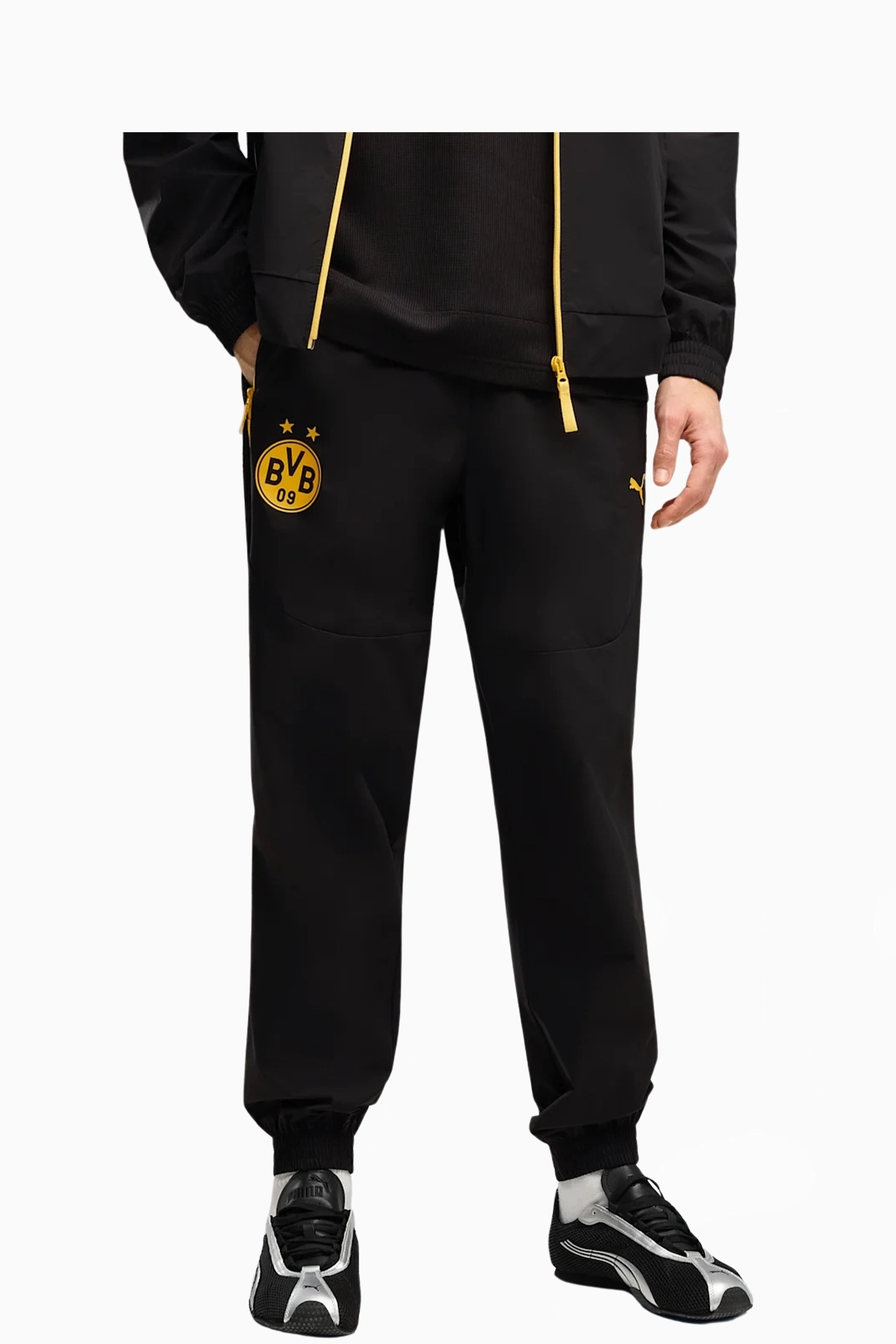 Spodnie Puma Borussia Dortmund 26/27 Woven - Czarny