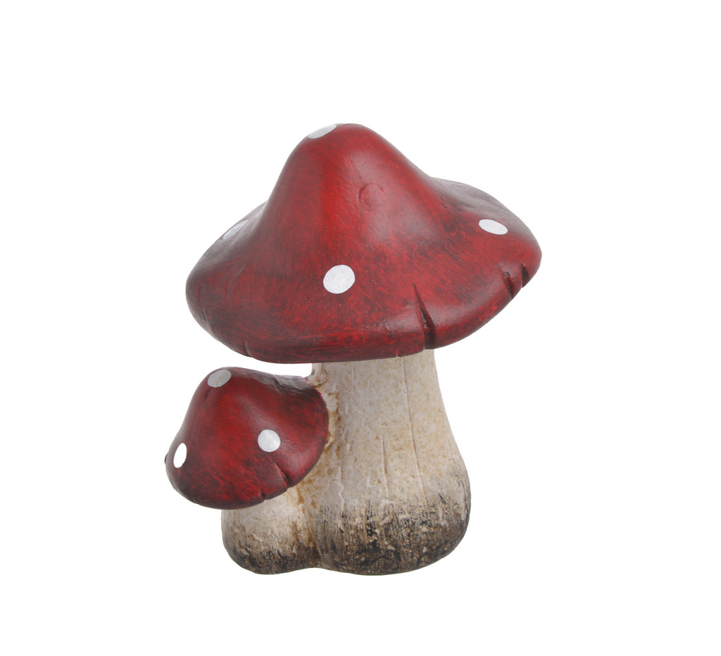 Figurka Muchomory dwa ceramiczne czerwony kapelusz 11,5 cm