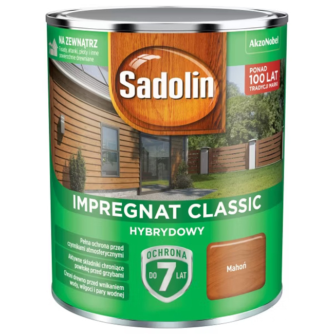 Impregnat ochronno-dekoracyjny hybrydowy Classic 0,75L Mahoń Sadolin