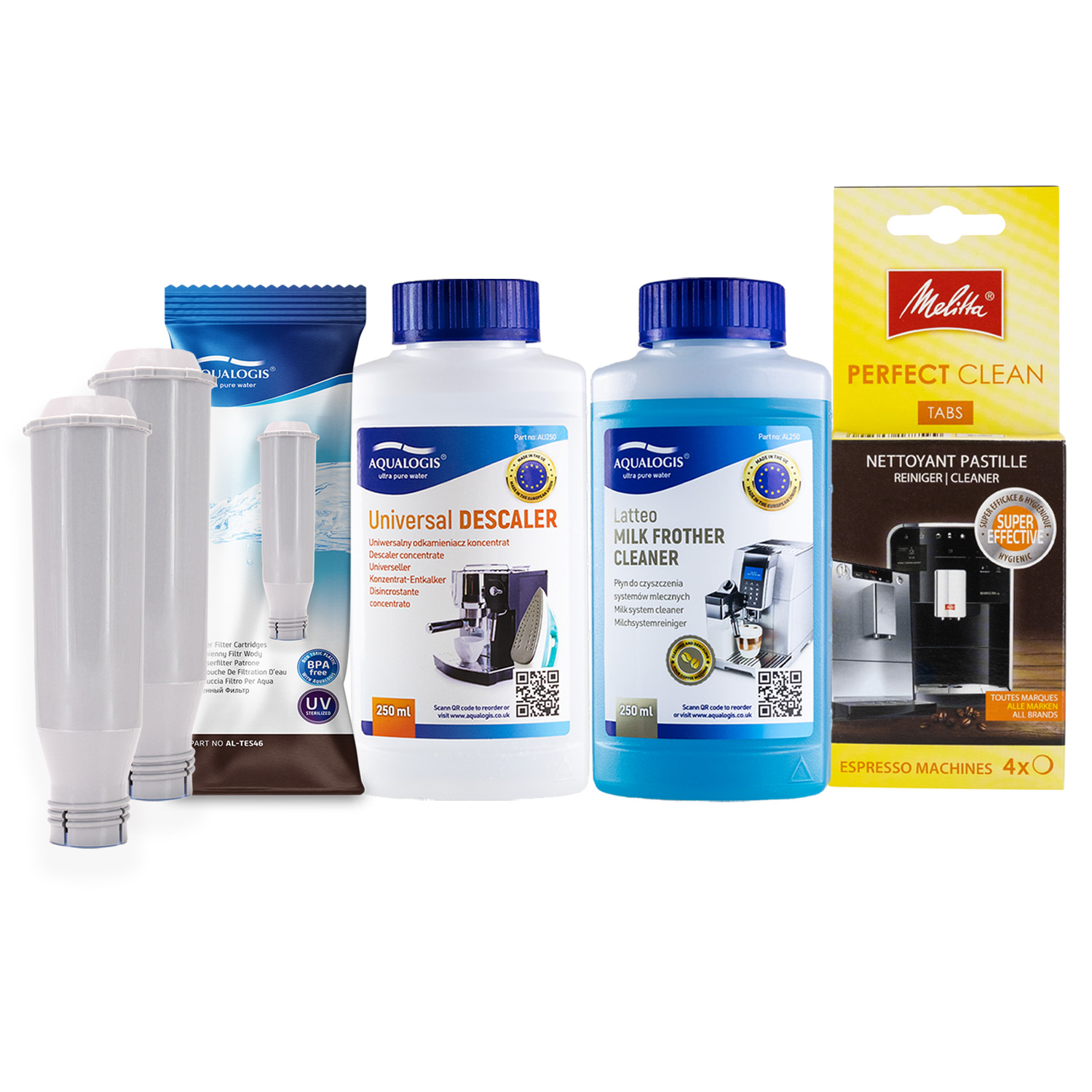 2x Filtr Do Ekspresu Melitta AL-TES46 + Latteo + Tabletki + UniDec