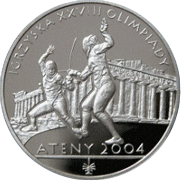 Srebrna moneta Igrzyska XXVIII Olimpiady: Ateny 2004 - wysyłka 24 h! - Mennica Skarbowa