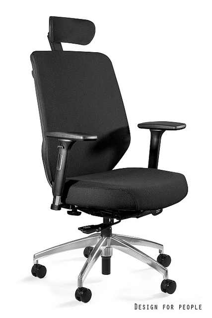 Fotel ergonomiczny HERO, ergonomiczny, tkanina, czarny Unique