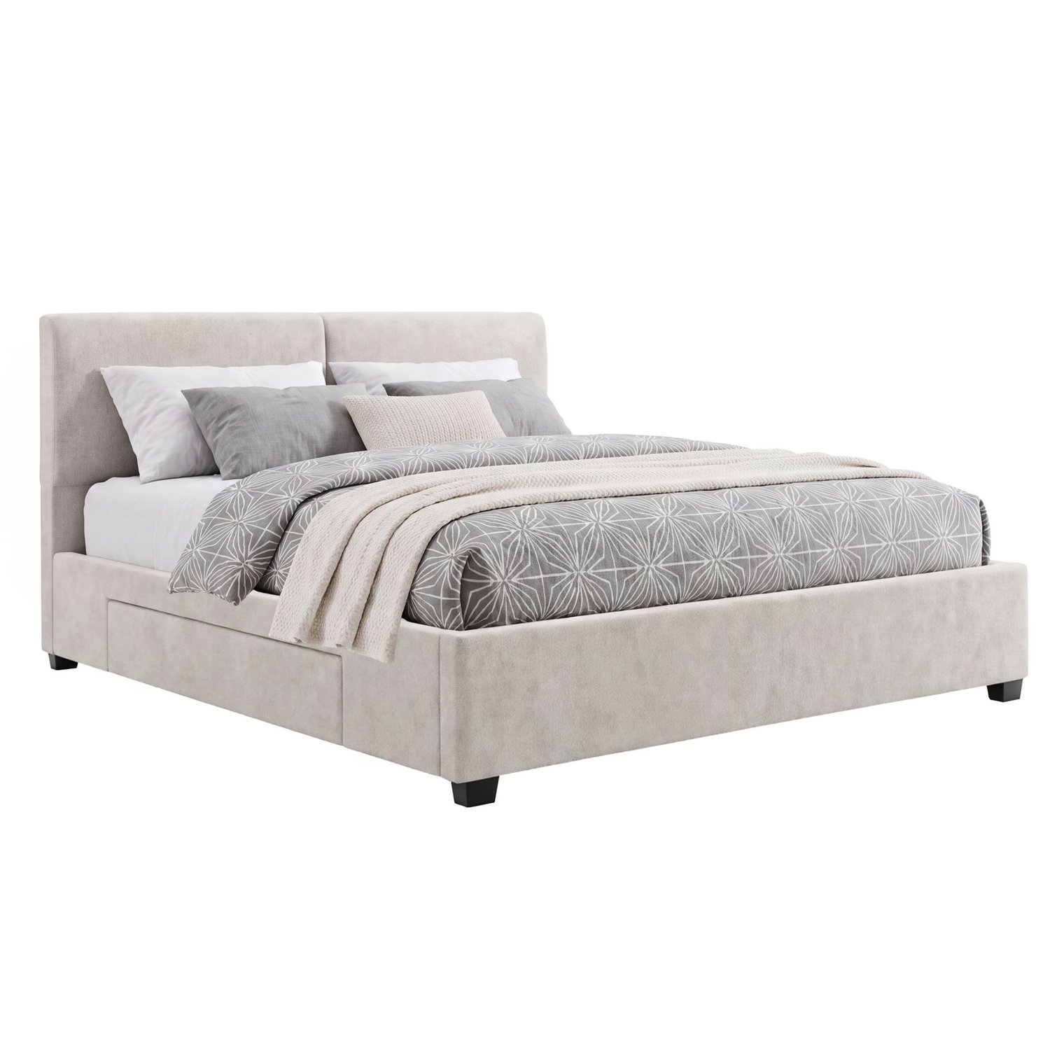 Polsterbett mit Schublade Enzo 160 x 200 cm - beige