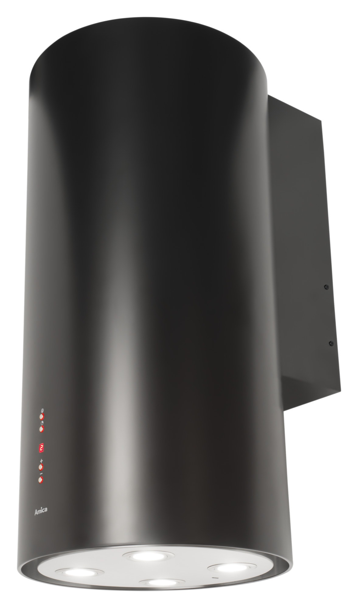 Okap kominowy Amica OKC4441BO Stal malowana na czarno 39 cm Rodzaj sterowania: SoftTouch Tryb pracy: Wyciąg/Pochłaniacz