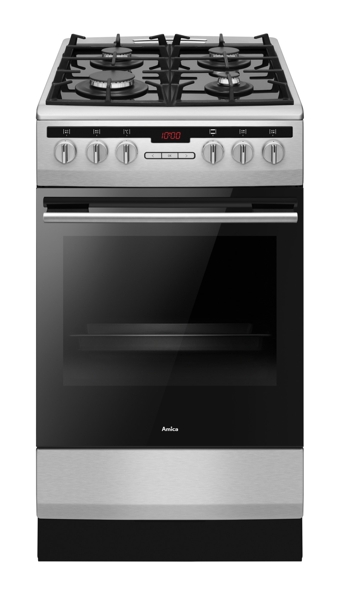 Kuchnia gazowo-elektryczna Amica 57GcES3.33HZpTaA(Xx) PIZZA 50 cm Srebrny